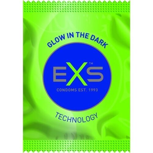 Kondóm Exs Glow 100?s s vlastnosťou svietenia v tme