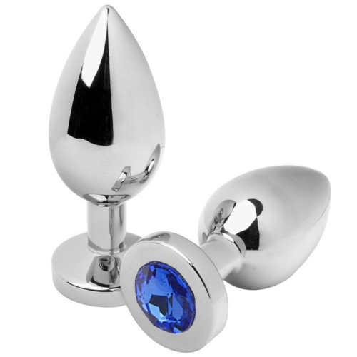 Plug Anal METAL HARD Diamond Blue Small s hipoalergénnym oceľovým dizajnom