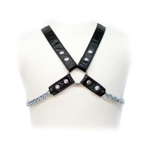Postroj Loviux Leather Body Chain Harness II s reťazami