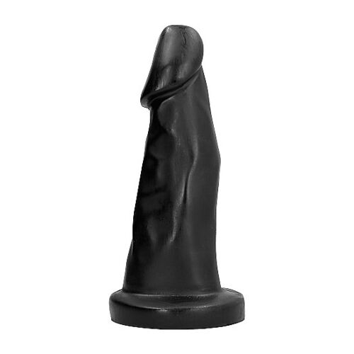 Dildo ALL BLACK 27 CM s príjemnými krivkami