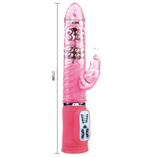 Vibrátor BAILE ROTATIONS Cute Passion Bunny Rampant 10F s dvojitými guľôčkami