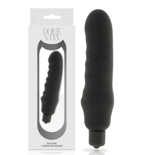 Vibrátor Dolce Vita Genius Black Silicone s 7 režimami