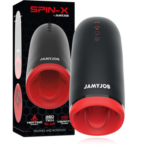 Masturbátor JAMYJOB SPIN-X s teplom a rotáciou