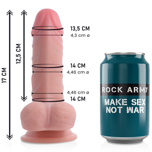 Dildo Rock Army Dual Density Panzer - 17 cm realistického potešenia