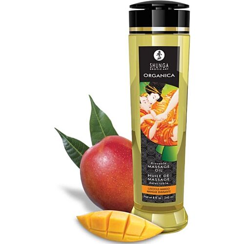Masážny olej Shunga Mango 240 ml s prírodnými olejmi