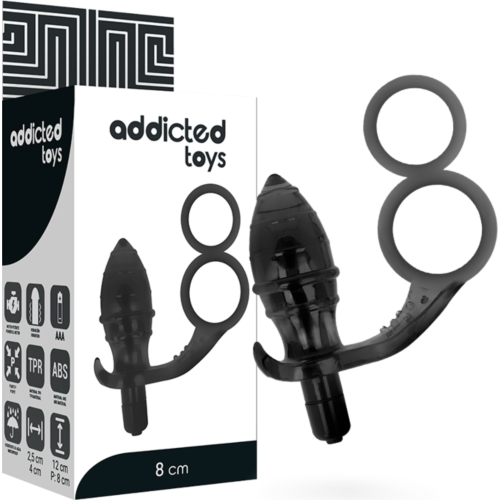 Analný Plug ADDICTED TOYS s dvojitou anilou pre stimuláciu