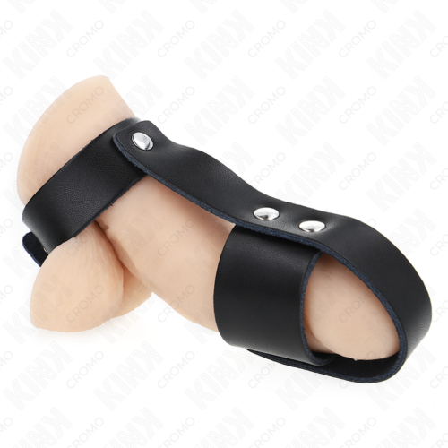 Krúžok na penis KINK RING POWER s nastaviteľnými remienkami