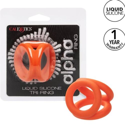 Krúžok na penis CALEXOTICS ALPHA TRI-RING s trojitým dizajnom