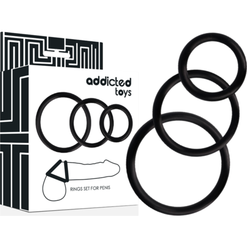 Krúžky na penis Addicted Toys Set pre intenzívnu stimuláciu