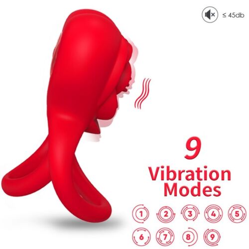 Krúžok ARMONY RING VIBRATOR HEART RED