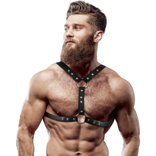 Postroj FETISH SUBMISSIVE ATTITUDE s dvojitým podporou