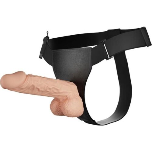 Postroj s dildo BAILE HARNESS COLLECTION 24 CM flexibilný a nastaviteľný