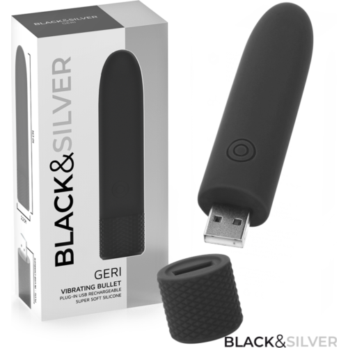 Vibrátor BLACK&SILVER GERI USB Rechargeable