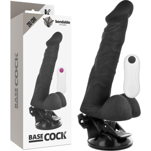 Vibrátor Realistico Basecock 20 cm s diaľkovým ovládaním
