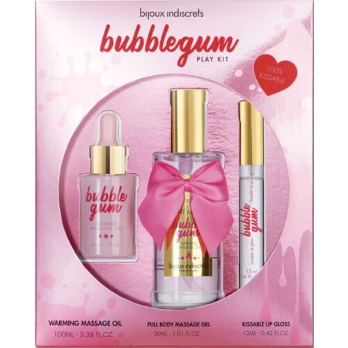 Olej na masáž Bijoux Love Bubblegum s gélom a leskom