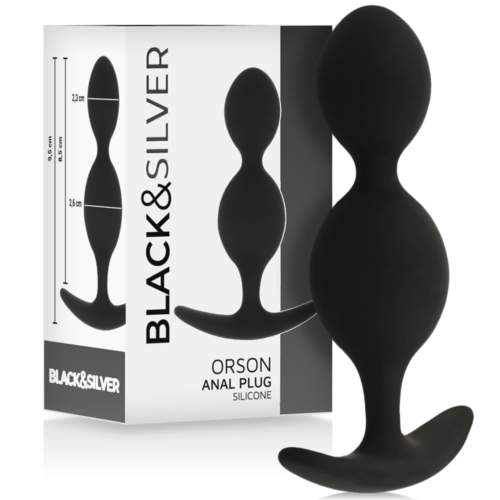 Bola análny BLACK&SILVER Orson s viacerými výstupkami