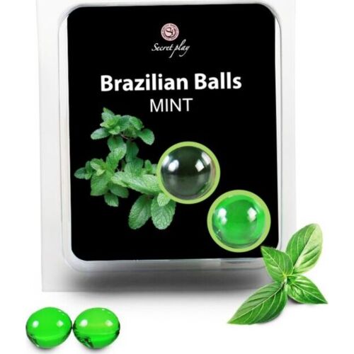 Lubrikant SECRETPLAY Brazilian Balls s príchuťou máty