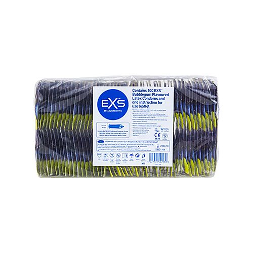 Kondómy Exs Bubblegum 100's s príchuťou žuvačky
