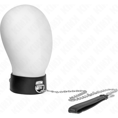 BDSM KINK Collar s popruhom 65 cm nastaviteľný