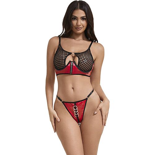 Sexy spodné prádlo SUBBLIME 955533 Red Patent Leather Set