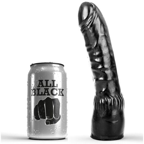 Dildo All Black 20 cm ergonomické zakrivenie
