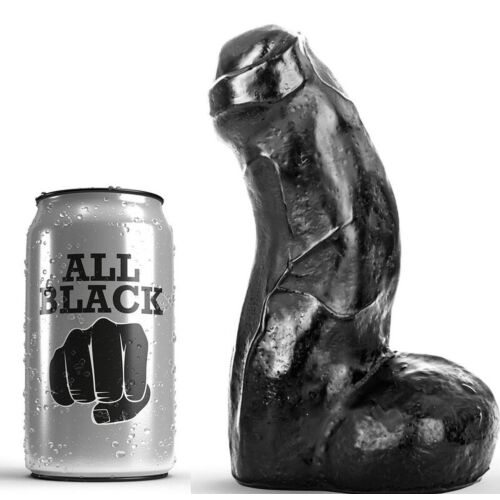 Dildo ALL BLACK 17 CM s realistickým vzhľadom