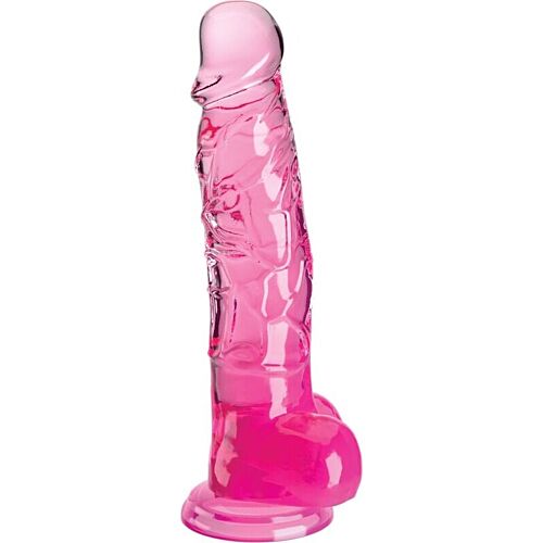 Dildo King Cock Clear 16.5 cm s testikami