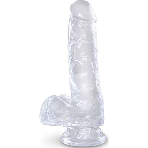 Dildo King Cock Clear 13.5 cm s realistickým vzhľadom