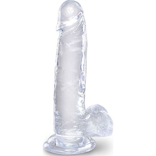 Dildo King Cock Clear 15,2 cm s ventózou