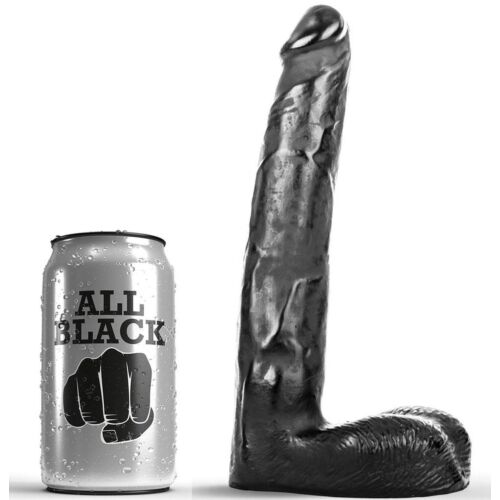 Dildo All Black 21 cm s realistickým povrchom