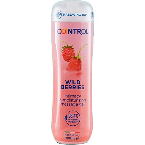 Gel na masáž Control Wild Berries 200 ml s masážnymi guľôčkami