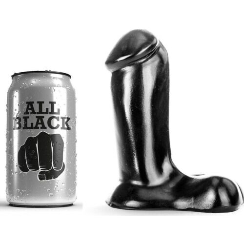 Dildo All Black 14 cm s realistickým dizajnom