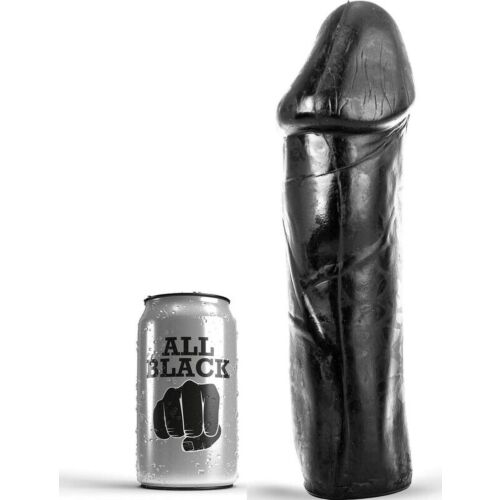 Dildo ALL BLACK Dong 28 cm bez varlat