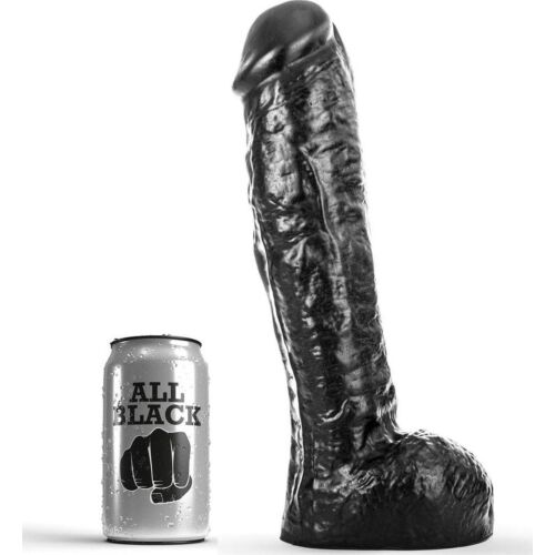 Dildo ALL BLACK DONG 29 cm s hipoalergénnym materiálom