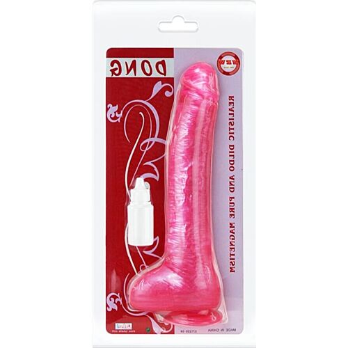 Dildo BAILE Realistický ružový s prisávacou základňou