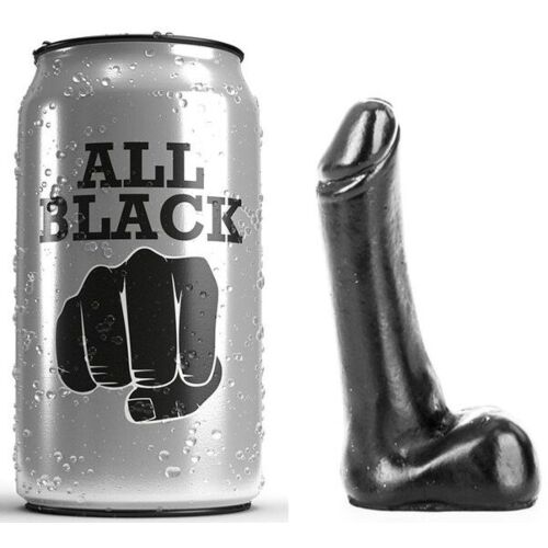 Dildo All Black 9 cm s hladkým povrchom