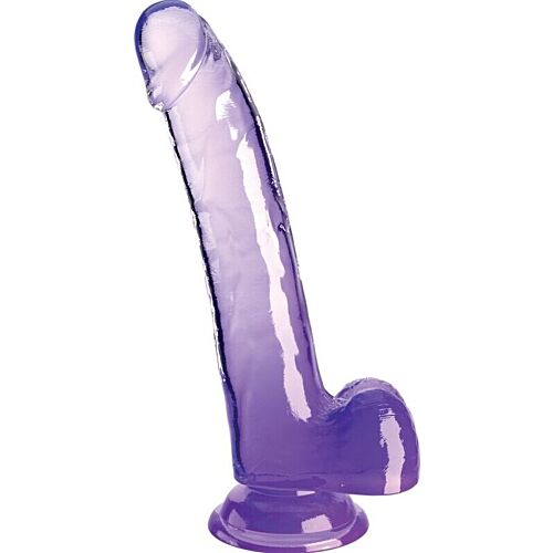 Dildo King Cock Clear 20.3 cm so základňou na prísavku