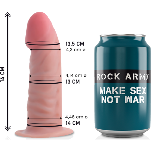 Dildo Rock Army Tiger 14 cm - Dvojitá hustota