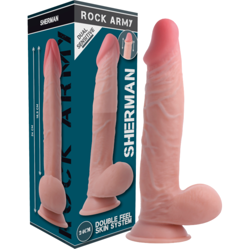 Dildo Rock Army Sherman 24 cm s dvojitou hustotou