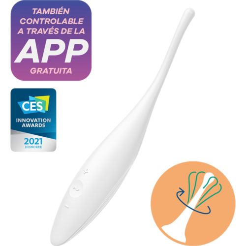 Vibrátor Satisfyer Twirling Joy s aplikáciou a 40 vibráciami