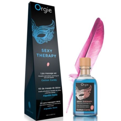 Olej na masáže Orgie Lips Massage Kit Cotton Candy