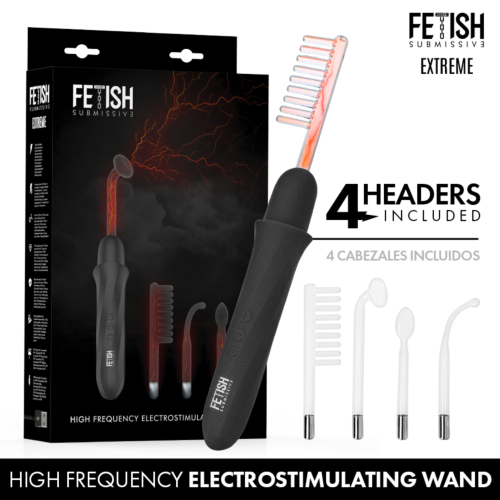 Vibrátor Wand Fetish Submissive s elektro-stimuláciou