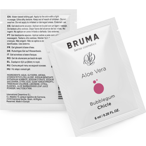 Lubrikant BRUMA 6 ML s aloe vera a príchuťou žuvačky