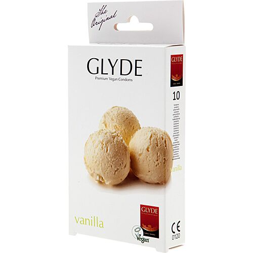 Kondómy Glyde Ultra Vainilla 10ks s chuťou