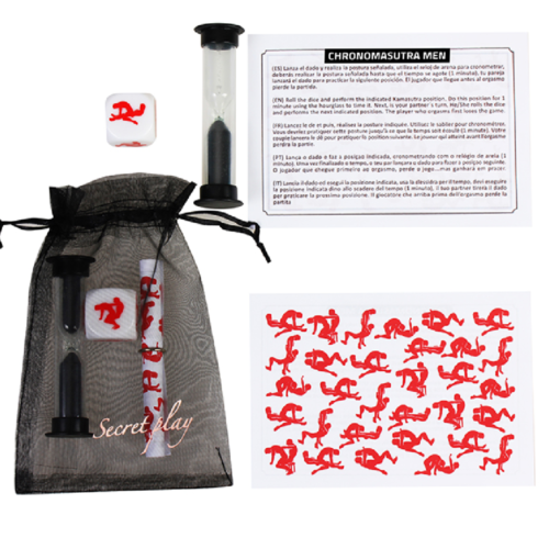 Hra SECRETPLAY CHRONOMASUTRA s kockou a presýpacím hodinami
