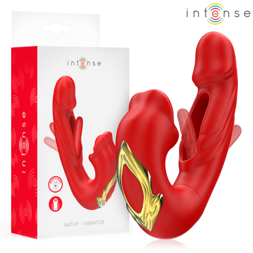 Vibrátor INTENSE HIGH TECH NATHY s multifunkčnou sacej funkciou