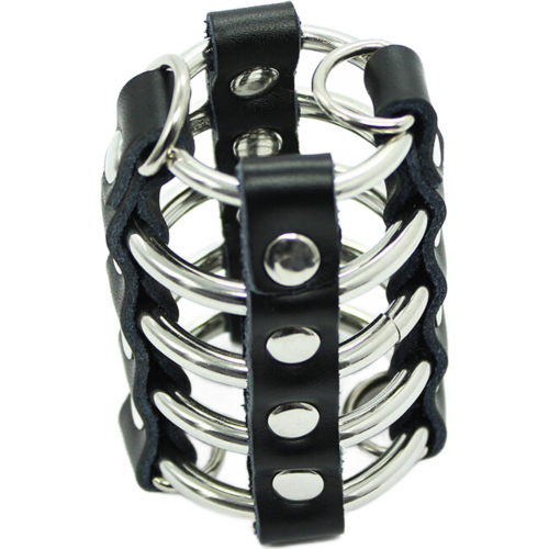 Klietka na penis OHMAMA FETISH s kovovými krúžkami