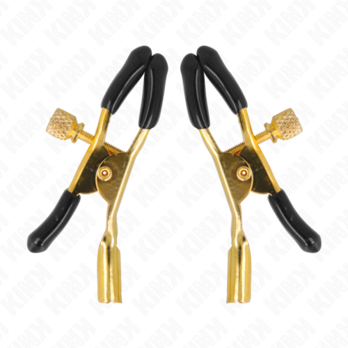 Pinzety na bradavky KINK - GOLD NIPPLE CLAMPS 6 CM