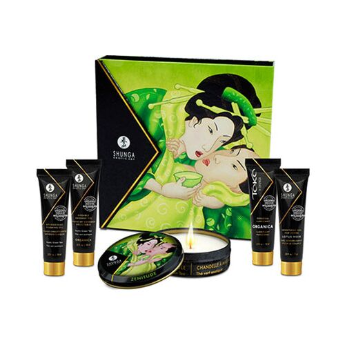 Sada erotických produktov Shunga Kits Secret Geisha s príchuťou zeleného čaju