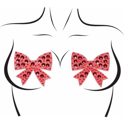 Pezonky Leg Avenue s kamienkami a mašľou